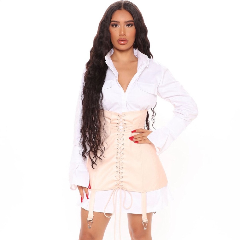 Corset waist shirt Dress.
